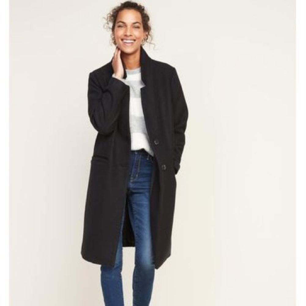 Old Navy Relaxed Soft-Brushed Long-Line Coat